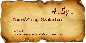 Andrássy Szabolcs névjegykártya